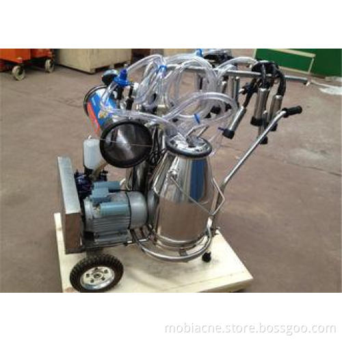 High Efficiency Food Grade Twin Buckets Portable Milking M
